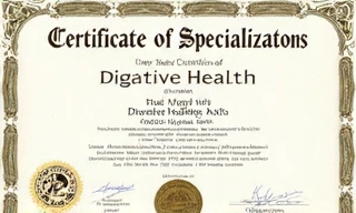 Certificate for Digestive Health Specialization